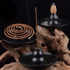 Incense Burner Buddhism Ceramic Gourd Holder Censer For Cones Coil Sticks   